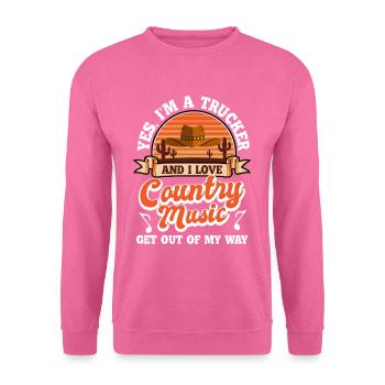 Gitarre Banjo Westernmusik Musiker - Unisex Pullover - Pink - Vorne
