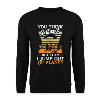 Skydiving Jumping from airplanes - Unisex Sweatshirt - black - Front - Alina (178cm) & Michal (187cm)