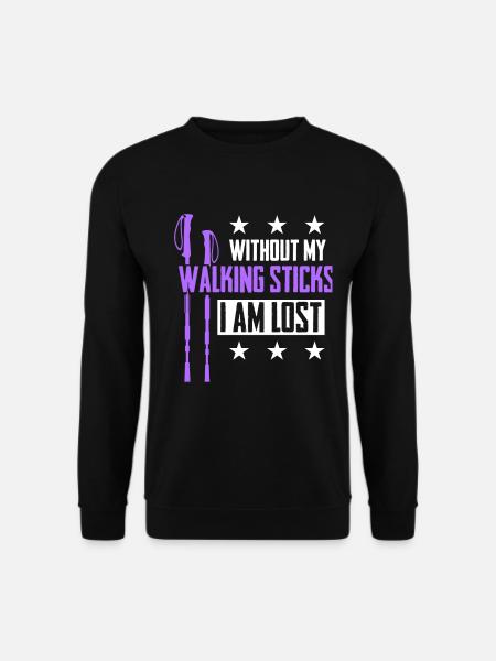 Fitness Wandern Laufen Nordic Walker - Unisex Pullover - Schwarz