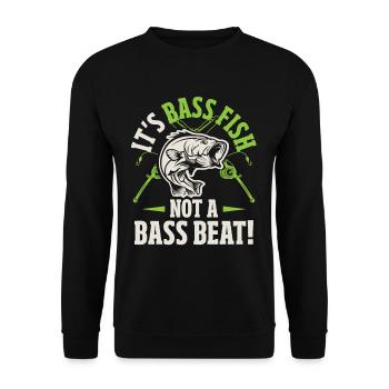 Pêche à l’achigan à petite bouche Mouche attachant Pêcheur - Sweat-shirt Unisexe - noir - Devant - Alina (178cm) & Michal (187cm)