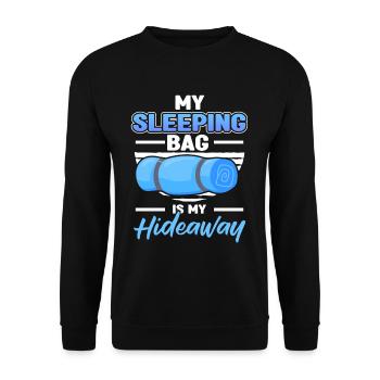 Camping Bergpfad Abenteuer Wanderer - Unisex Pullover - Schwarz - Vorne - Alina (178cm) & Michal (187cm)