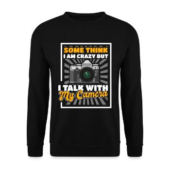 Cinematographer Photographer Portrait Photographer - Unisex Sweatshirt - black - Front - Alina (178cm) & Michal (187cm)