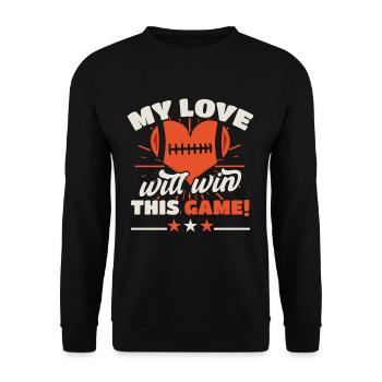Herzballspiel Mannschaftssportler - Unisex Pullover - Schwarz - Vorne - Alina (178cm) & Michal (187cm)