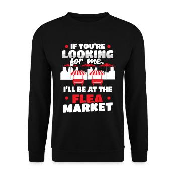 Bazar Garage Flohmarkt - Unisex Pullover - Schwarz - Vorne - Alina (178cm) & Michal (187cm)
