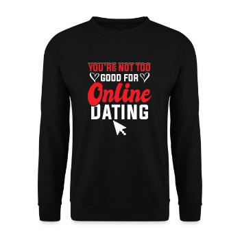Match Valentine Boyfriend Girlfriend - Unisex Sweatshirt - black - Front - Alina (178cm) & Michal (187cm)