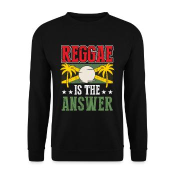 Rasta Punk Rap Rastafarian Jamaican - Unisex Sweatshirt - black - Front - Alina (178cm) & Michal (187cm)