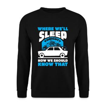 Voyage Road Trip Voiture - Sweat-shirt Unisexe - noir - Devant - Alina (178cm) & Michal (187cm)