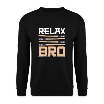 Kendo Relax Frère Aïkido - Sweat-shirt Unisexe - noir - Devant - Alina (178cm) & Michal (187cm)