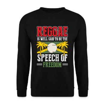 Rasta Musik Rastafarian Jamaika - Unisex Pullover - Schwarz - Vorne - Alina (178cm) & Michal (187cm)