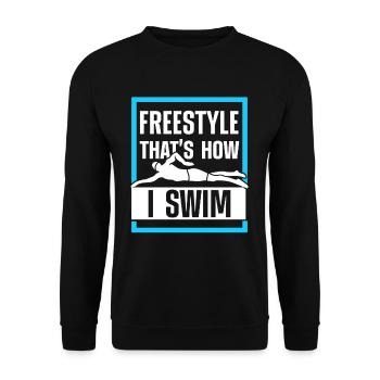 Nageurs Natation Natation - Sweat-shirt Unisexe - noir - Devant - Alina (178cm) & Michal (187cm)