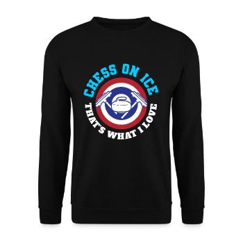 Curling - Unisex Pullover - Schwarz - Vorne - Alina (178cm) & Michal (187cm)