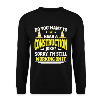 Menuisier Menuisier - Sweat-shirt Unisexe - noir - Devant - Alina (178cm) & Michal (187cm)