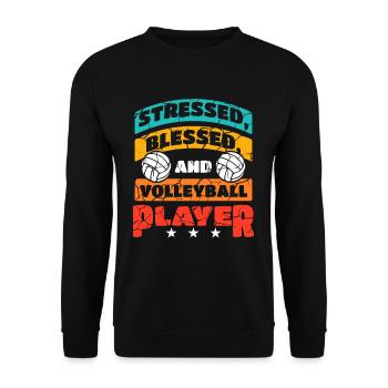 Volleyball - Unisex Pullover - Schwarz - Vorne - Alina (178cm) & Michal (187cm)