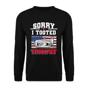 Jazz Marching Band Trompetenspieler - Unisex Pullover - Schwarz - Vorne - Alina (178cm) & Michal (187cm)
