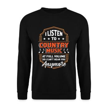 Volkslieder Westernmusik Liebhaber Musikant - Unisex Pullover - Schwarz - Vorne - Alina (178cm) & Michal (187cm)