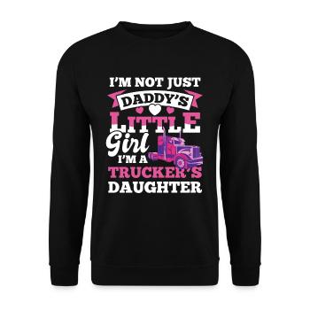 Fahrer Trailer Drive Trucker's Daughter - Unisex Pullover - Schwarz - Vorne - Alina (178cm) & Michal (187cm)