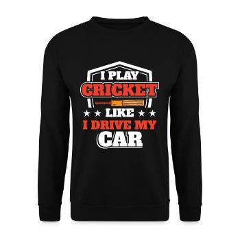 Cricket Coach Player - Unisex Sweatshirt - black - Front - Alina (178cm) & Michal (187cm)