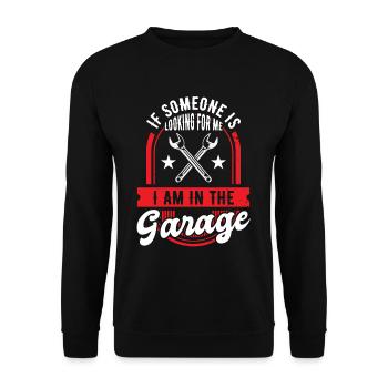 Garage Car Craftsman - Unisex Sweatshirt - black - Front - Alina (178cm) & Michal (187cm)