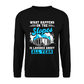 Snowboard Skiing Snowboarder - Unisex Sweatshirt - black - Front - Alina (178cm) & Michal (187cm)