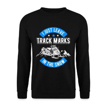 Snowmobiling Snowmobiling Snowmobilists Snow lovers - Unisex Sweatshirt - black - Front - Alina (178cm) & Michal (187cm)