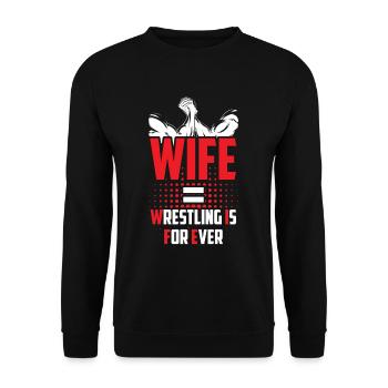 Wrestling Grappling Wrestler - Unisex Sweatshirt - black - Front - Alina (178cm) & Michal (187cm)