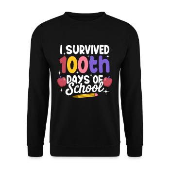 Enseignement Enseignement 100e jours des enseignants - Sweat-shirt Unisexe - noir - Devant - Alina (178cm) & Michal (187cm)