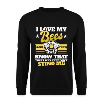 Les abeilles et ils savent que la ruche apicole im - Sweat-shirt Unisexe - noir - Devant - Alina (178cm) & Michal (187cm)