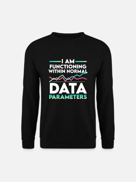 Parameter US Flagge Computer Datenwissenschaftler - Unisex Pullover - Schwarz