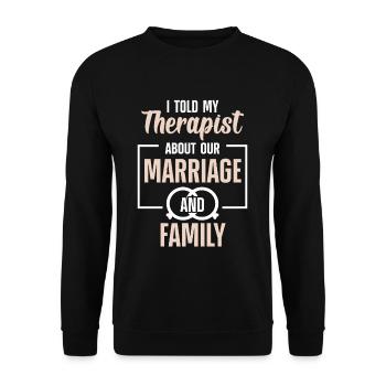 Psychotherapy Counseling Counselor - Unisex Sweatshirt - black - Front - Alina (178cm) & Michal (187cm)