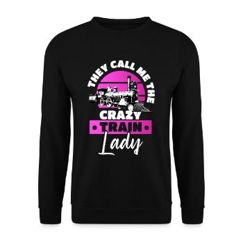 Technology Rail Crazy train driver - Unisex Sweatshirt - black - Front - Alina (178cm) & Michal (187cm)