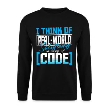 Développeur de logiciels Javascript - Sweat-shirt Unisexe - noir - Devant - Alina (178cm) & Michal (187cm)