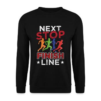 Sport Running Runners Marathon runners - Unisex Sweatshirt - black - Front - Alina (178cm) & Michal (187cm)