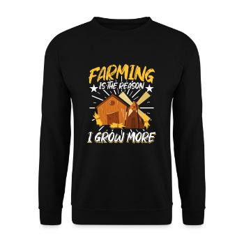 Agriculture Agriculteur Éleveur de bovins Agriculteur - Sweat-shirt Unisexe - noir - Devant - Alina (178cm) & Michal (187cm)
