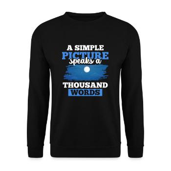 Astrophotography Space Stars Astrophotographer - Unisex Sweatshirt - black - Front - Alina (178cm) & Michal (187cm)