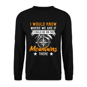 Cartography Geography Map lovers - Unisex Sweatshirt - black - Front - Alina (178cm) & Michal (187cm)