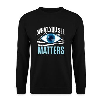 Ophthalmologist Optometrist Ophthalmologist - Unisex Sweatshirt - black - Front - Alina (178cm) & Michal (187cm)