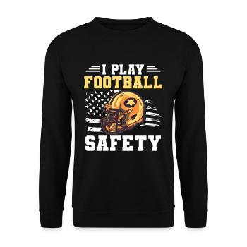 American football - Unisex Sweatshirt - black - Front - Alina (178cm) & Michal (187cm)