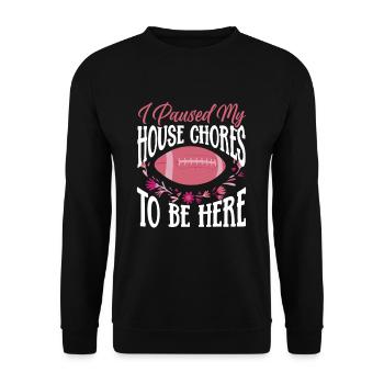 Femme au foyer Mama Football - Sweat-shirt Unisexe - noir - Devant - Alina (178cm) & Michal (187cm)