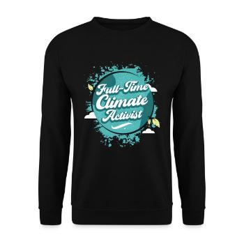 Journée mondiale de la Terre pour la biodiversité, militante pour le climat - Sweat-shirt Unisexe - noir - Devant - Alina (178cm) & Michal (187cm)