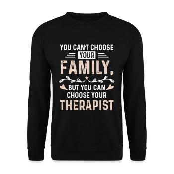 Counseling Psychology Psychiatrists - Unisex Sweatshirt - black - Front - Alina (178cm) & Michal (187cm)
