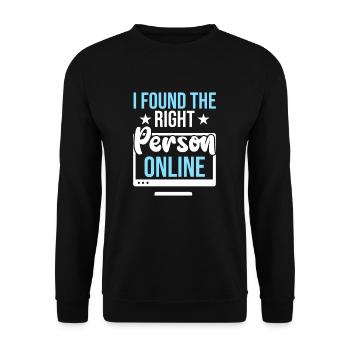 Internet Saint-Valentin Couple - Sweat-shirt Unisexe - noir - Devant - Alina (178cm) & Michal (187cm)