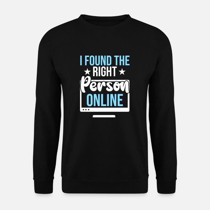 Internet Valentinstag Paar - Unisex Pullover - Schwarz