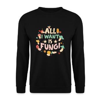 Champignons Mycologie Morilles Champignons Champignons Chuchoteurs de champignons - Sweat-shirt Unisexe - noir - Devant - Alina (178cm) & Michal (187cm)