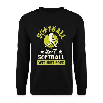 Match de balle molle - Sweat-shirt Unisexe - noir - Devant - Alina (178cm) & Michal (187cm)