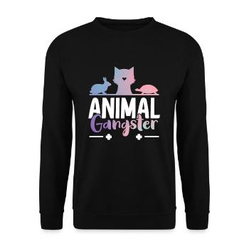 Tierärztin Tierarzt Tierschutz - Unisex Pullover - Schwarz - Vorne - Alina (178cm) & Michal (187cm)