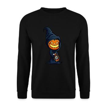 Citrouille sorcière mystique Halloween - Sweat-shirt Unisexe - noir - Devant - Alina (178cm) & Michal (187cm)