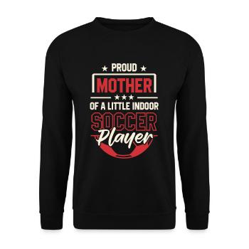 Indoor soccer mom striker - Unisex Sweatshirt - black - Front - Alina (178cm) & Michal (187cm)