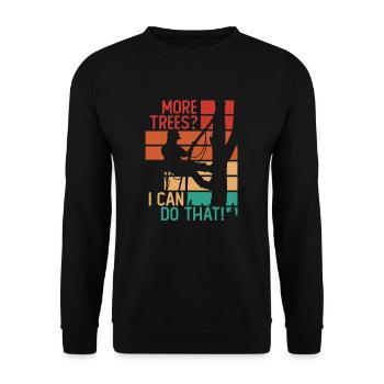 Trees Forest Green Nature Earth Day Lovers - Unisex Sweatshirt - black - Front - Alina (178cm) & Michal (187cm)