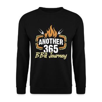 Voyage d’anniversaire 365 Grillades Barbecue Viande fumée - Sweat-shirt Unisexe - noir - Devant - Alina (178cm) & Michal (187cm)