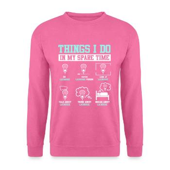 LAX Sports Game Funny Lacrosse Forward - Unisex Sweatshirt - pink - Front